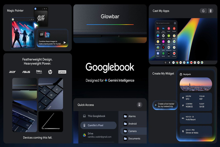 Google ra mắt Googlebook: Laptop tích hợp "Hệ điều hành AI" đầu tiên