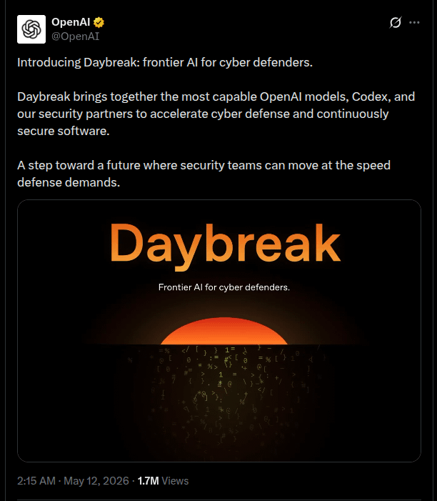 OpenAI ra mắt Daybreak: Biến AI thành lớp phòng thủ mạng chủ động ngay trong vòng đời phát triển phần mềm