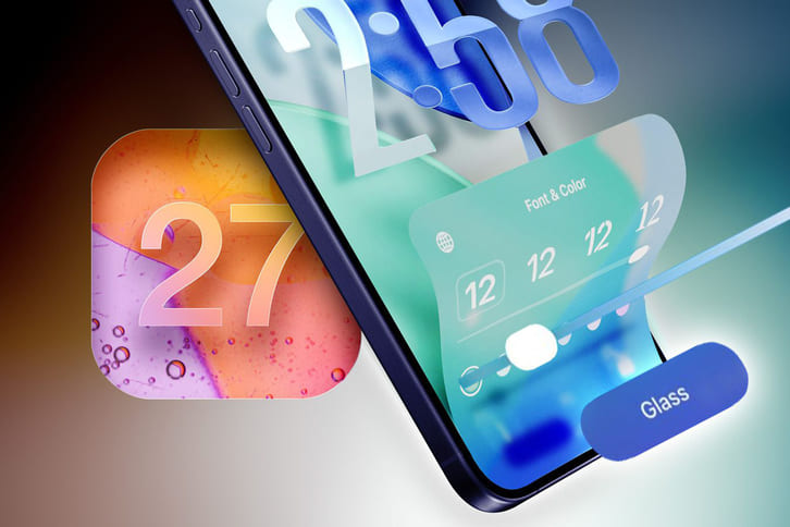 Giao diện Liquid Glass trên iOS 27 được làm mới