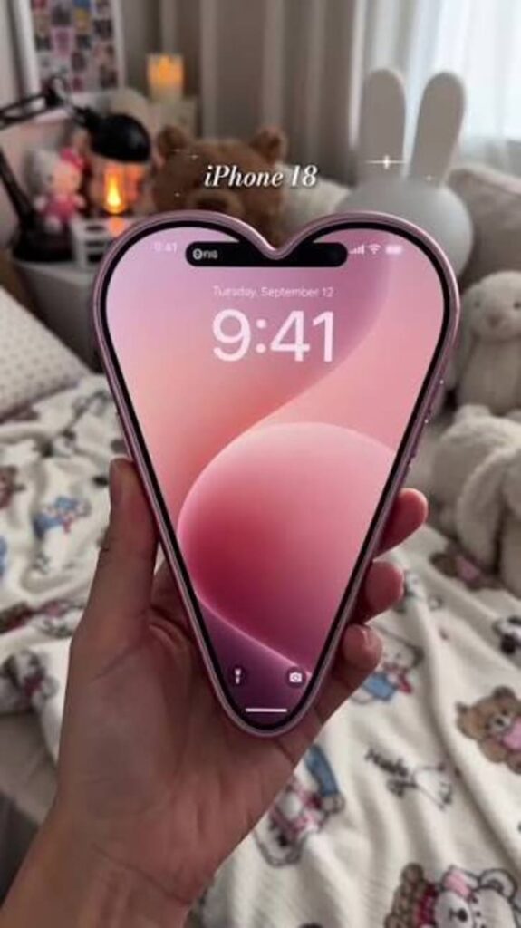 Hình ảnh iPhone 18 hình trái tim mang phong cách mới lạ dành cho người yêu công nghệ