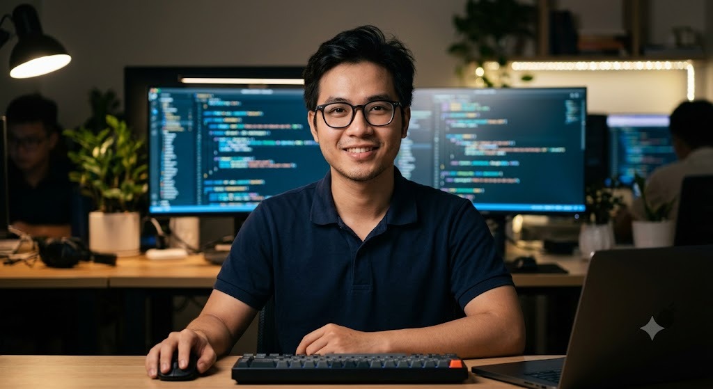 Prompt tạo hình nam doanh nhân công nghệ