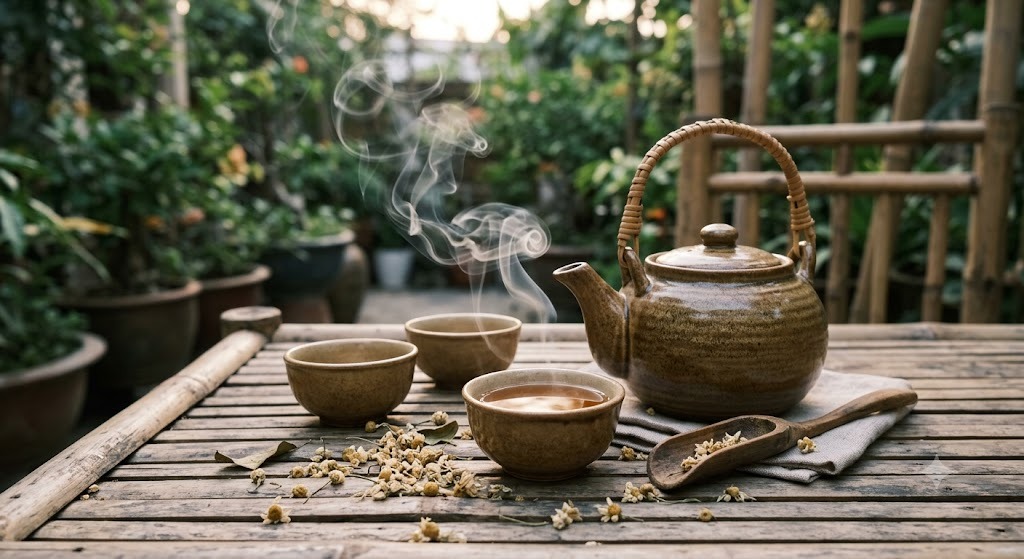 Prompt tạo hình trà thảo mộc