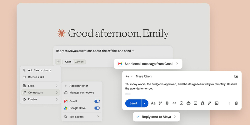 Claude có thể soạn và gửi email Gmail thay người dùng