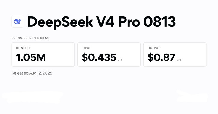 DeepSeek V4-Pro-0813 có giá bao nhiêu?